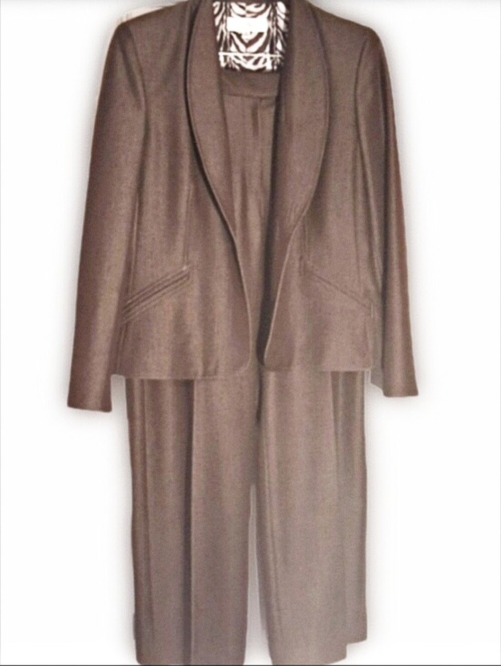 SUIT STUDIO 2PC BROWN PANTSUIT SIZE 12
